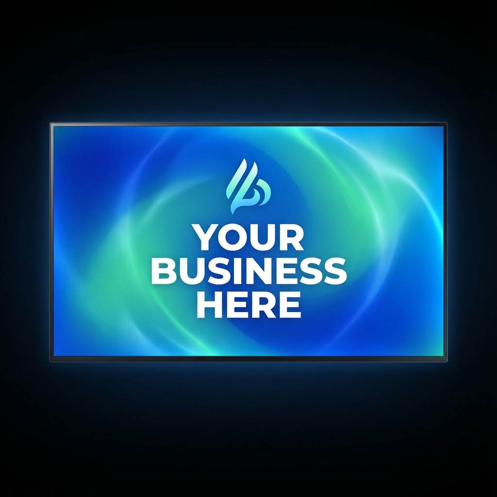Digital TV Advertisement on 55-inch screen